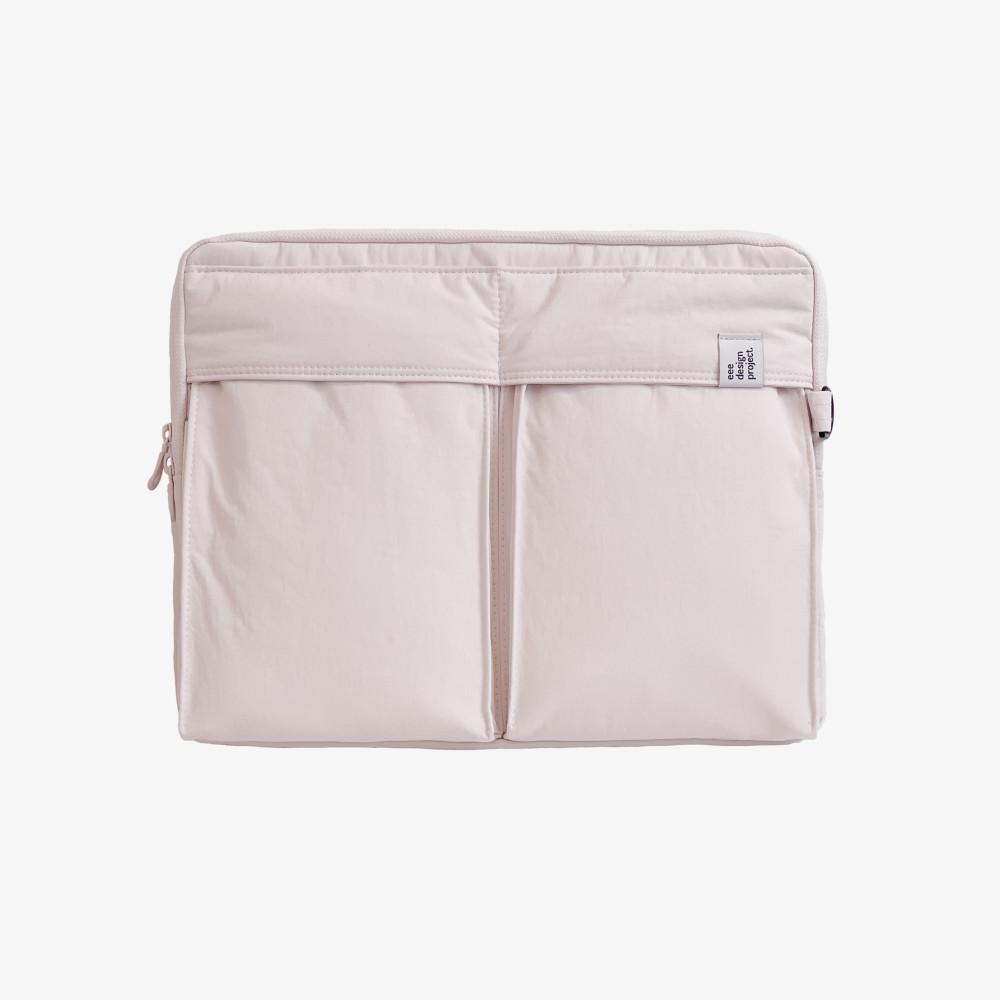 베이직 심플 투 포켓 아이패드 파우치 (베이비 핑크)