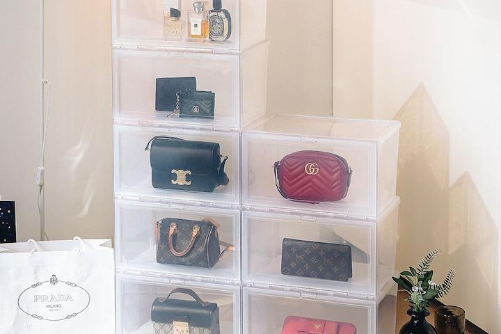 [개당9,725원] 2+2 프리미엄 가방 정리함 피규어 보관함 화장대 풀투명 정리함