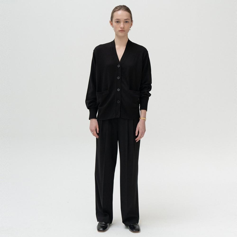 [10MONTH] 매일, 턱 와이드 팬츠_블랙