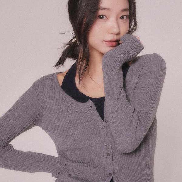 슬림 니트 가디건 (3color)