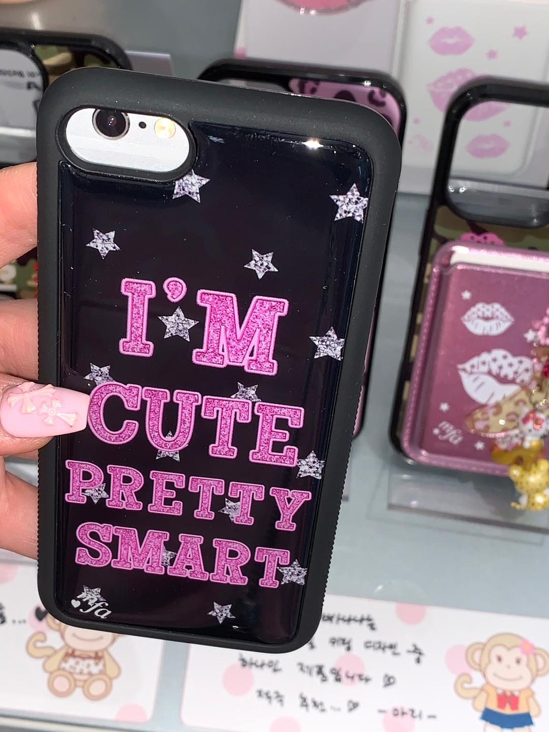 cute pretty smart magsafe glass case