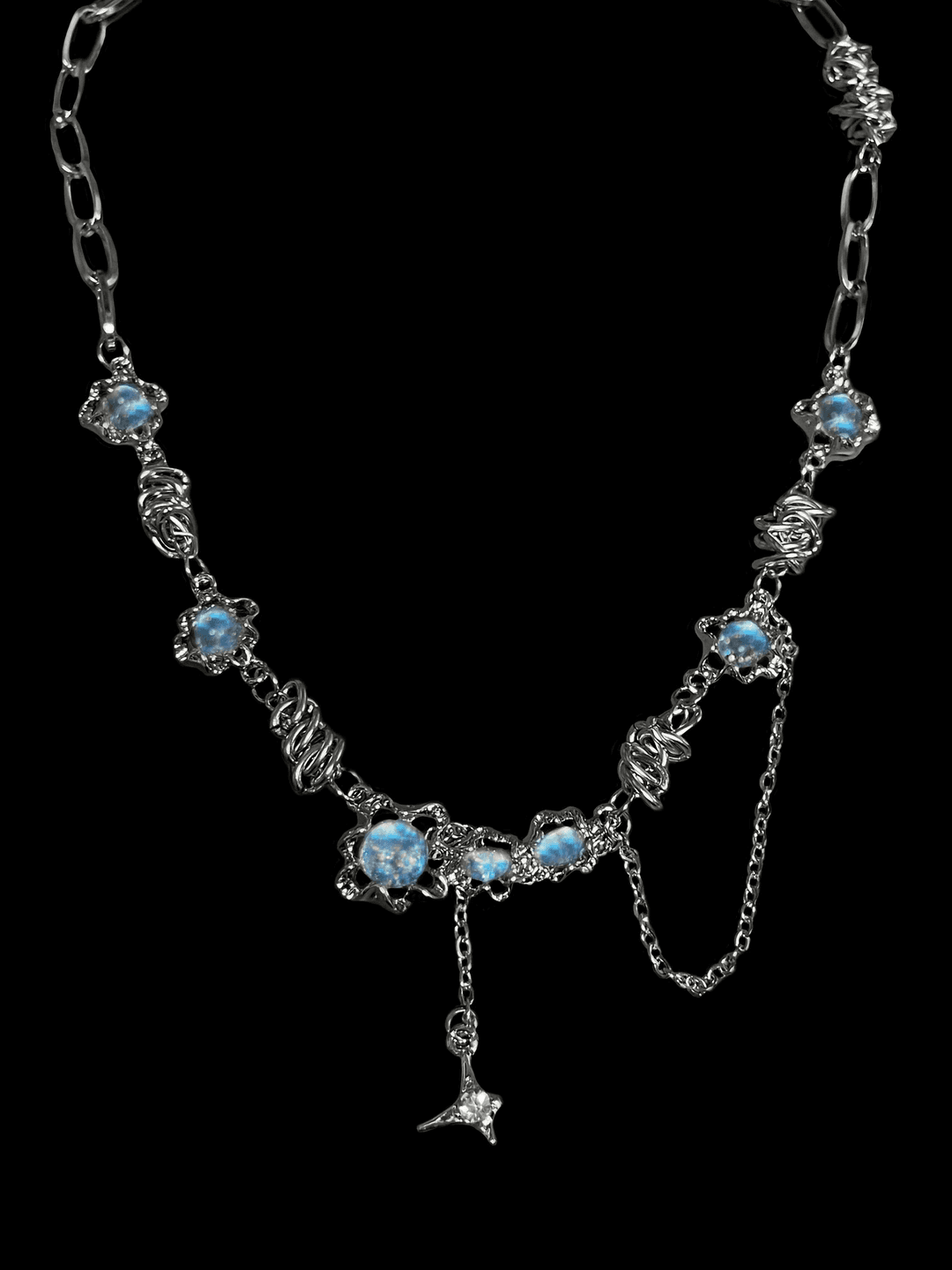 •• BLUE TWIST CHOKER 1 •• (Surgical Steel)