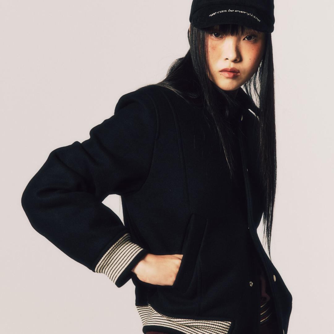 black classic varsity jumper