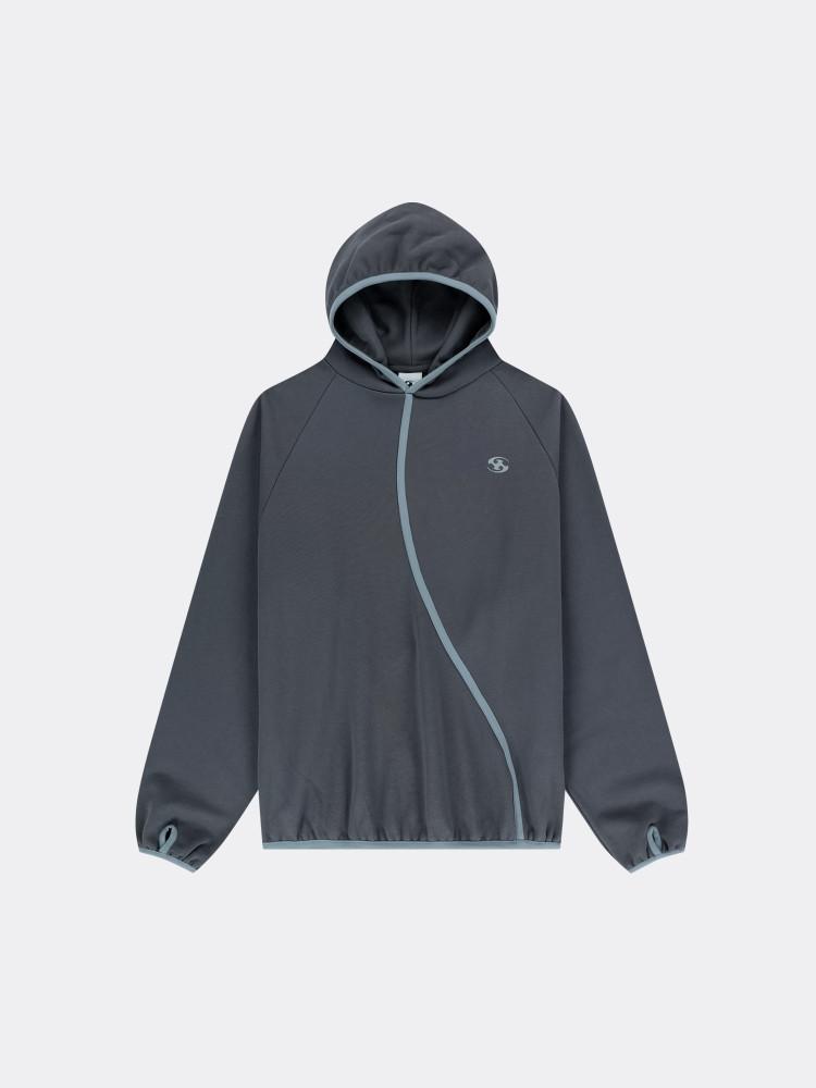산산기어 TAPED HOODIE-ASH CHARCOAL