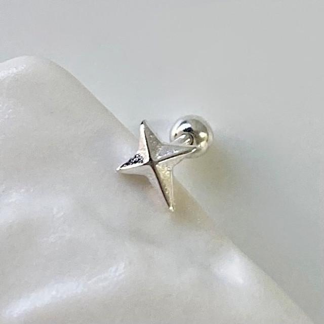 [실버925] 포인티드 크로스 피어싱