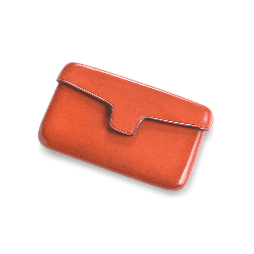 Card holder with Magnetic Closure - orange