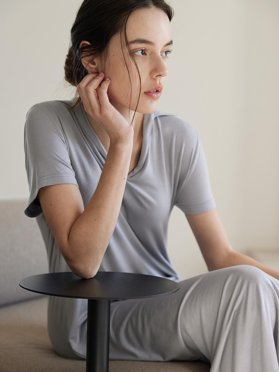 브리즈 칼라 드레스 - 파우더블루