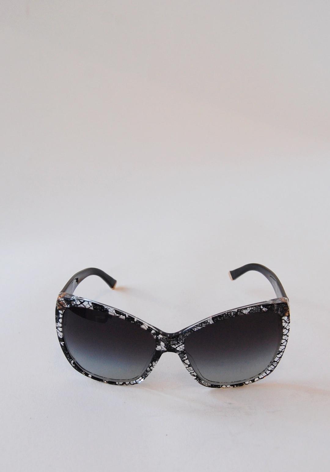 Dolce and Gabbana Black Sicilian Lace Sunglasses