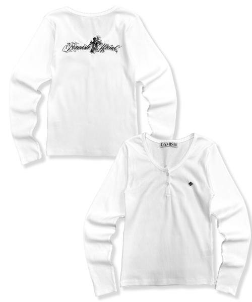 메탈 크로스 심볼 헨리넥_화이트