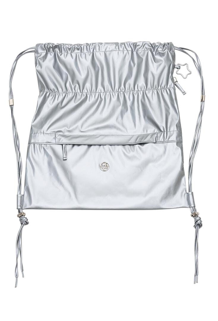 DAMP GLOSSY STRING BACK PACK_SILVER