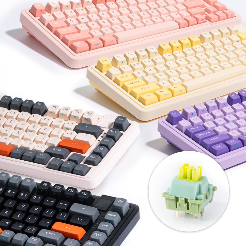 레드빈 더베러 기계식 키보드 A1 라임축 무선 블루투스 텐키리스 저소음 사무용