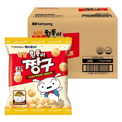 짱구 삼양 흰둥이 짱구 스낵, 70g, 24개