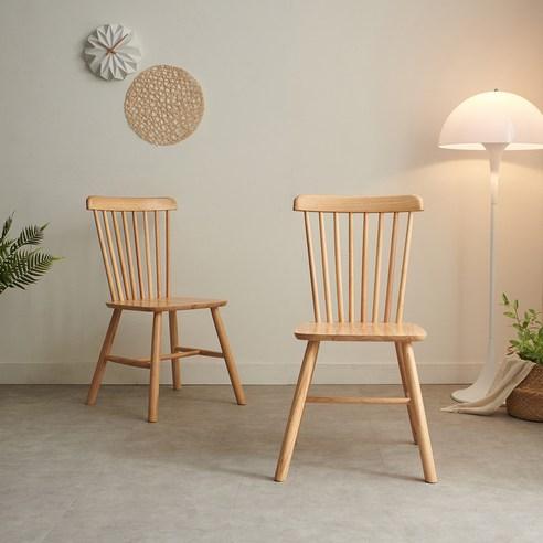 보니애가구 윈저 고목나무 원목 체어1인용 인테리어의자 방문설치 - 인테리어의자 | 쿠팡