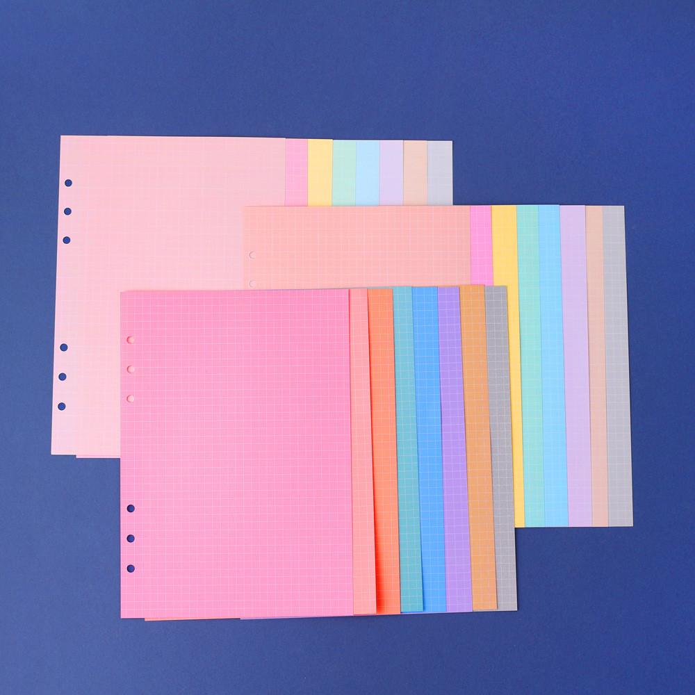 워너디스 팔레트 모눈 6공 다이어리 A5 리필 속지 컬러 그리드 DIY