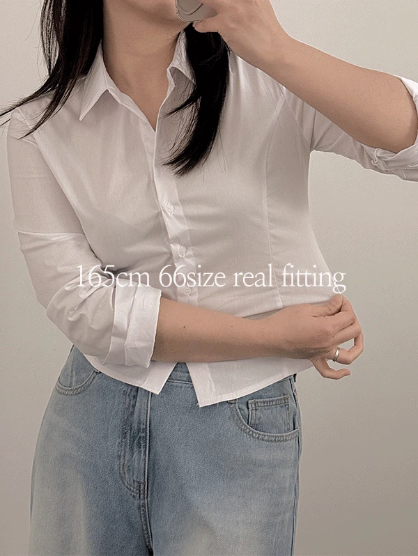 (44~77사이즈까지! 1&2사이즈 MADE) 츄잉 스판 슬림 셔츠