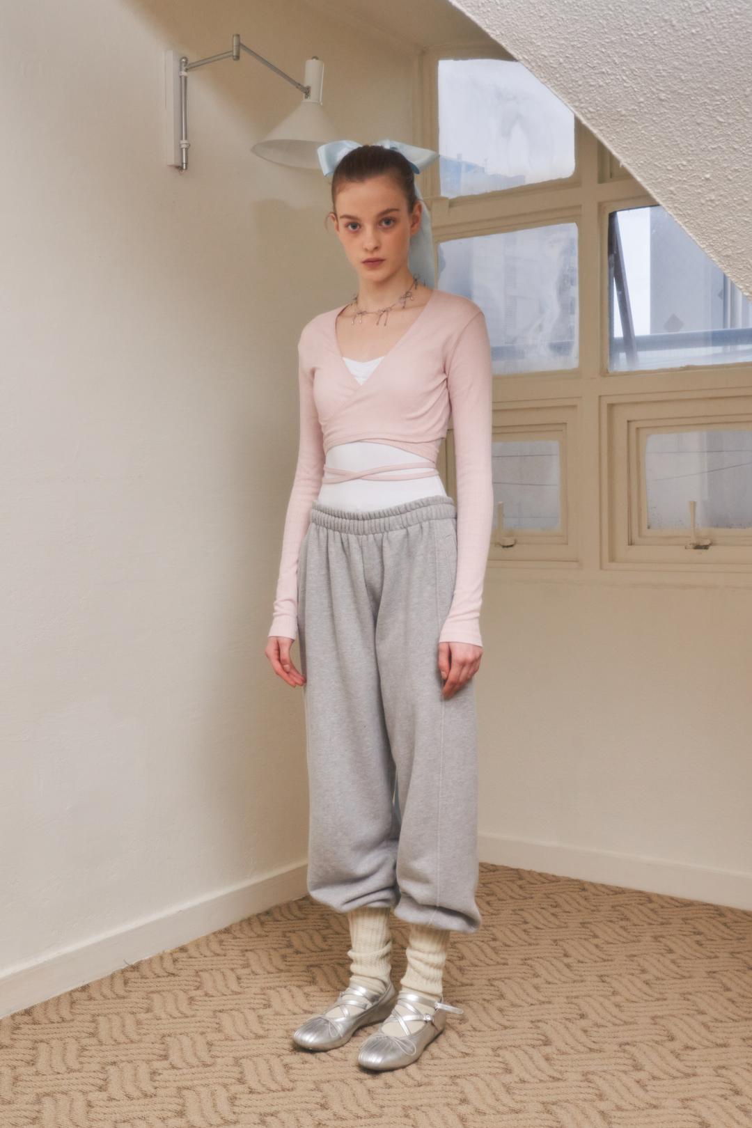 Strappy Wrap Cardigan(Pink)