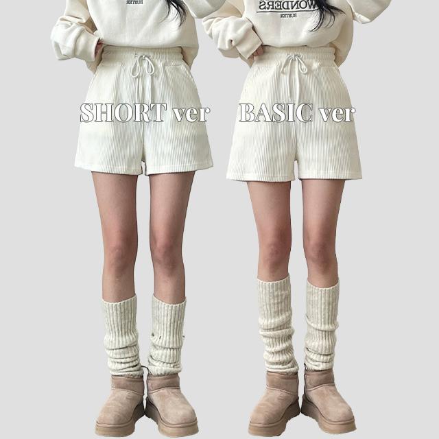 [기장선택o/색감대박!] 골덴 벨로아 윈터 겨울밴딩반바지 골덴반바지 6color