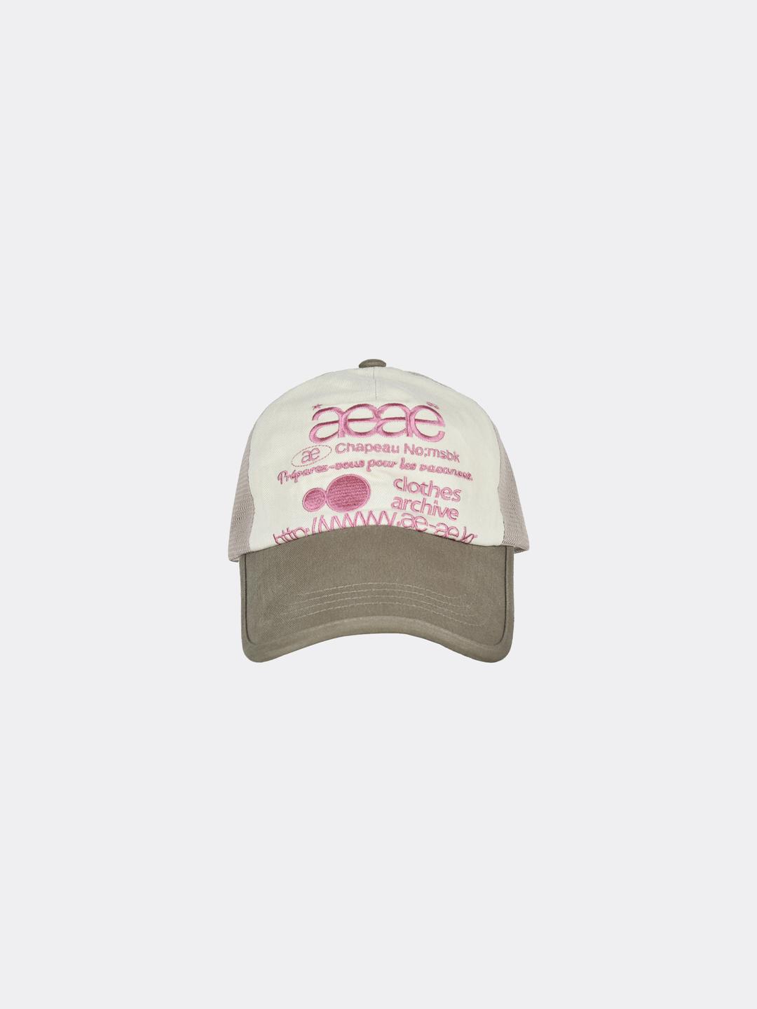 더엑스샵 aeae WEB LOGO MESH CAP-OLIVE/BEIGE - 위시버킷