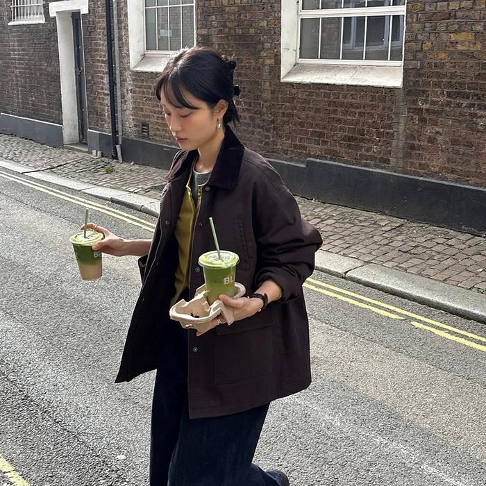 [3rd] Minimal Work Jacket_Burgundy Brown