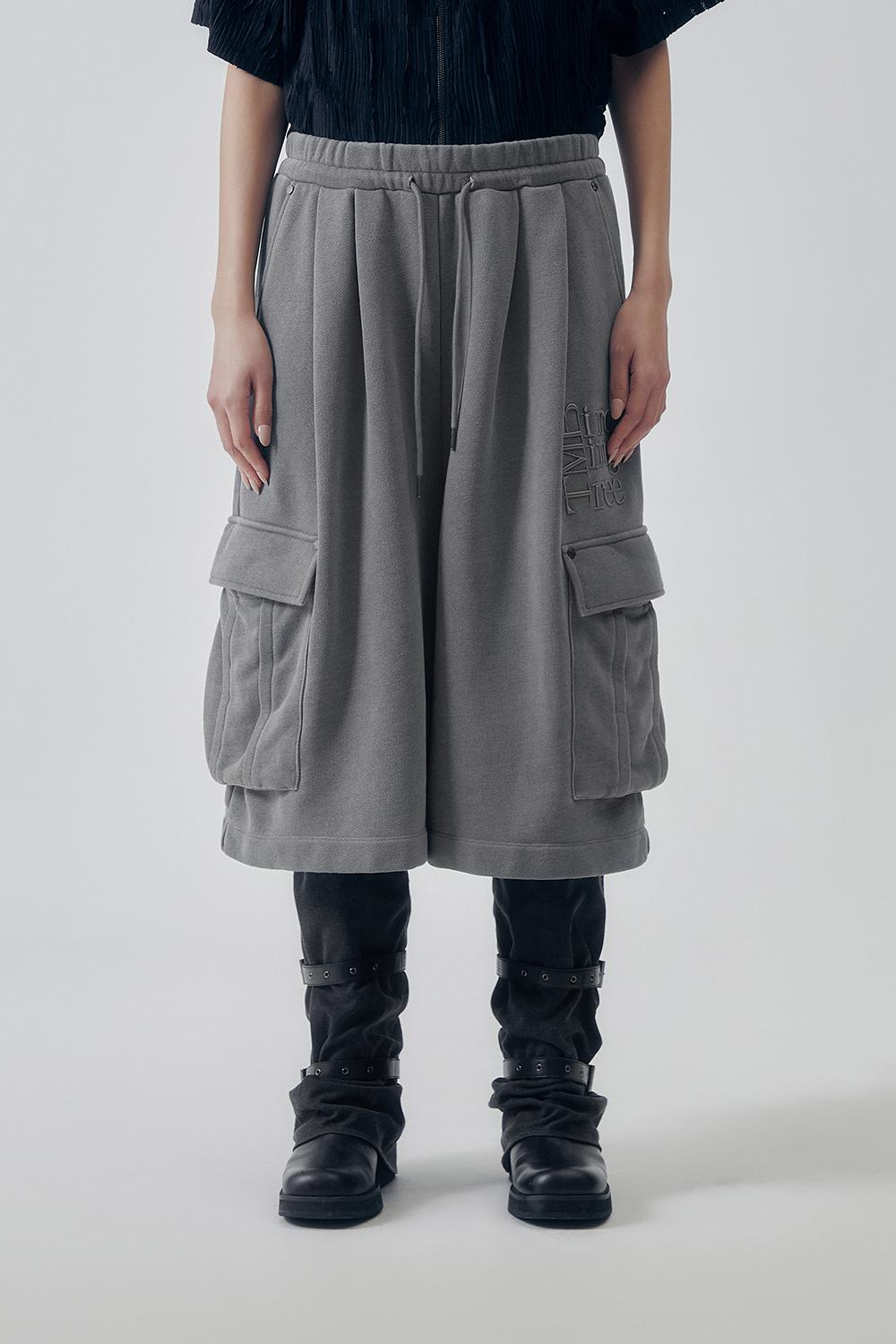 Sweat Cargo Shorts [ Gray ]