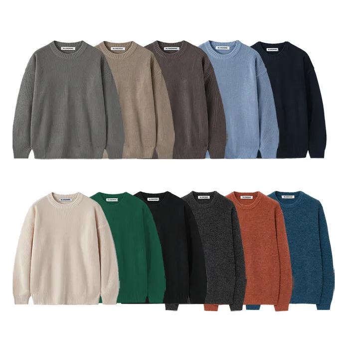 크루넥 리브 니트 스웨터 (11 Colors)