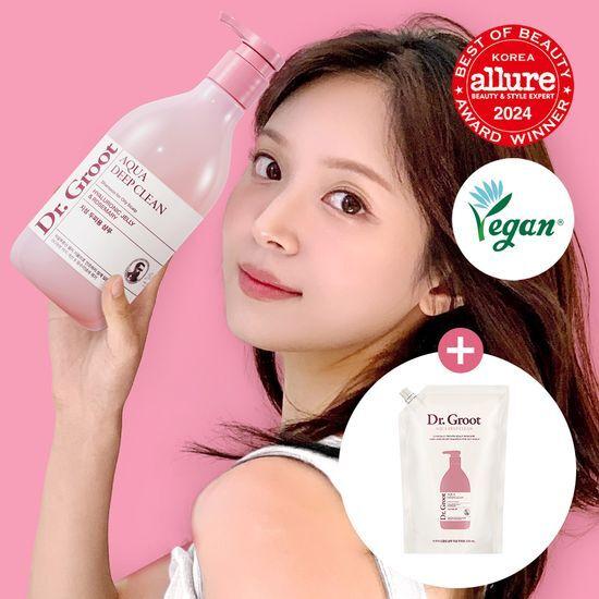[더블기획] 닥터그루트 아쿠아 딥클린 탈모증상완화 샴푸 330ml+330ml  (지성두피/가려운두피)