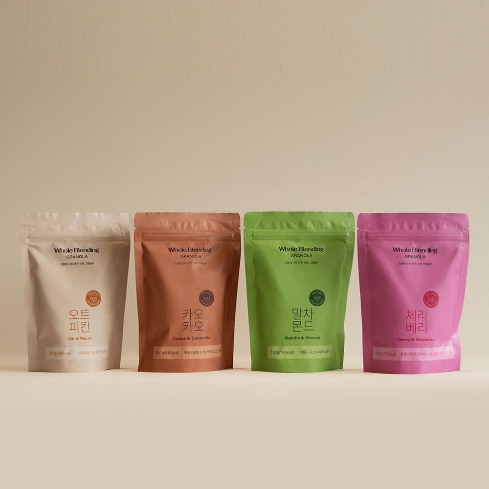 (NEW) 홀블렌딩 수제 그래놀라 150g 오트피칸 카오카오 체리베리 말차놀라 [원산지:국산 등]