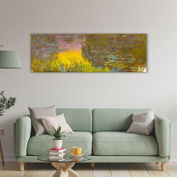 원화사이즈 클로드 모네 캔버스 명화액자 수련석양 1915-1926