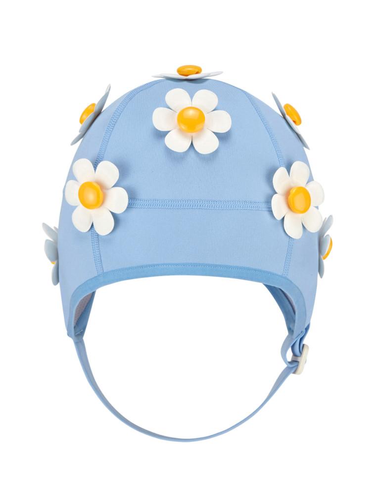 FLOWER DIP - light blue 레디투킥 성인 수영모자, 수모