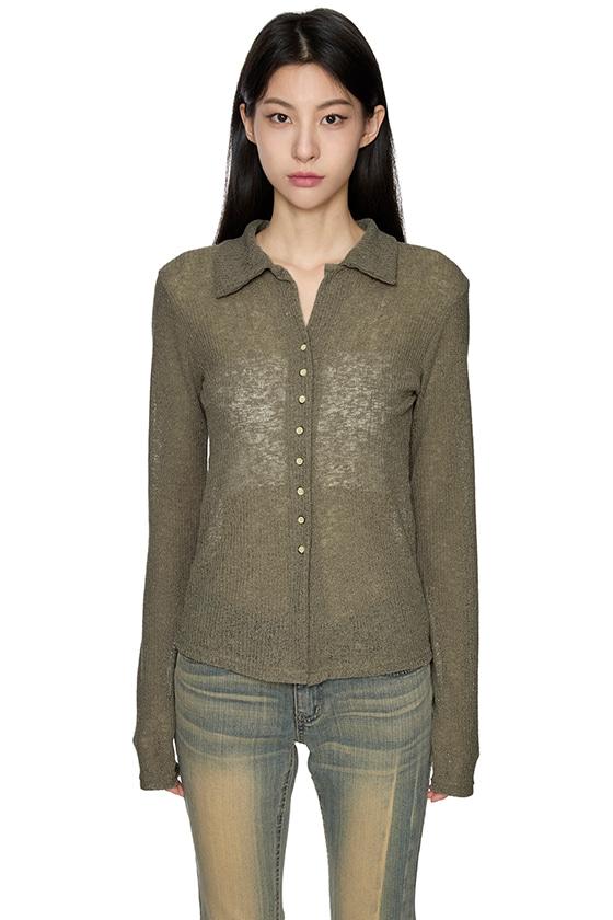 레노 버튼 카디건