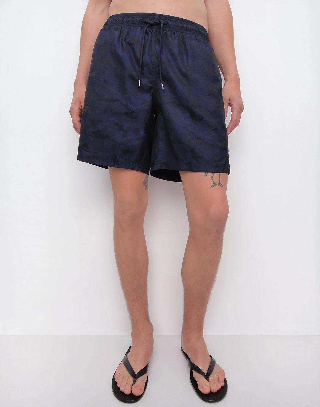 Camouflage Swimsuit (Black / Navy)