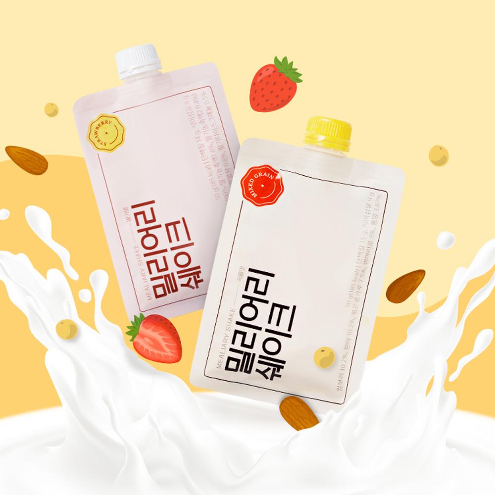 밀리어리 식사대용 단백질 쉐이크 파우치 곡물맛 1박스 [원산지:국산(충청북도 청주시)]