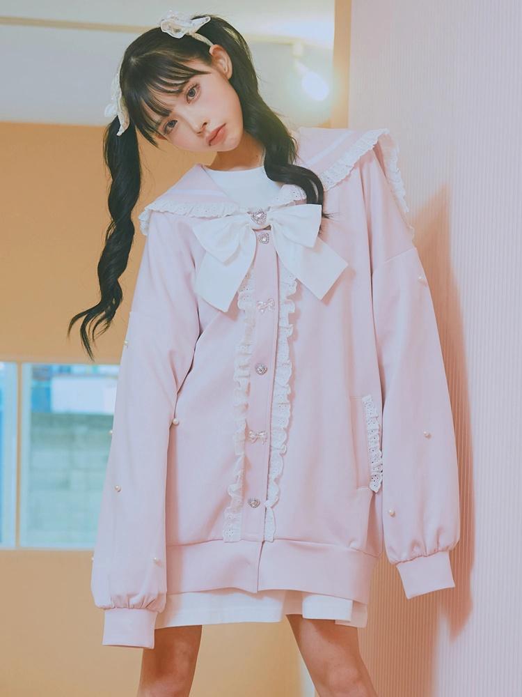 リボンハートパーツセーラーパーカー