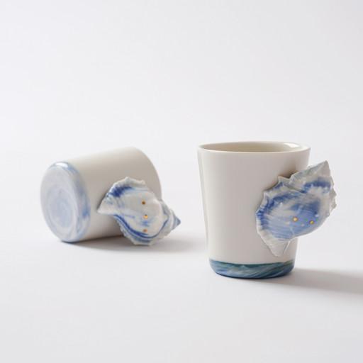 아소토 바다한조각 술잔&찻잔/파도가득고동 잔