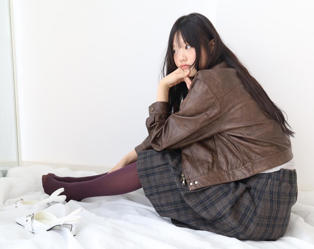 kuro leather blouson (brown)