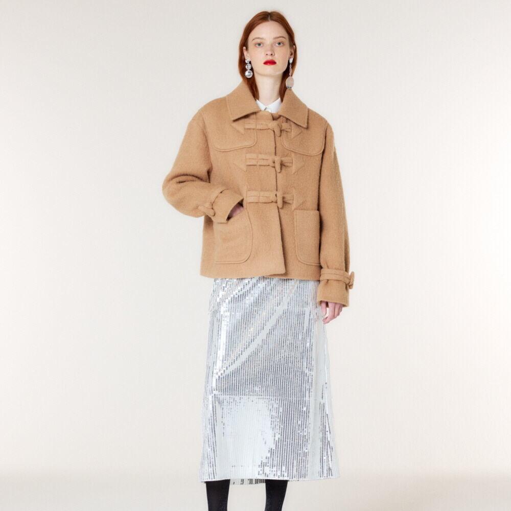 SOFT SHORT DUFFLE COAT(BEIGE)
