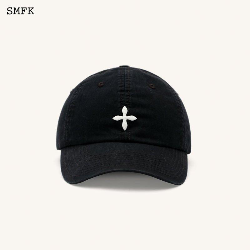 Compass 클래식 크로스 야구 모자 (블랙) - F