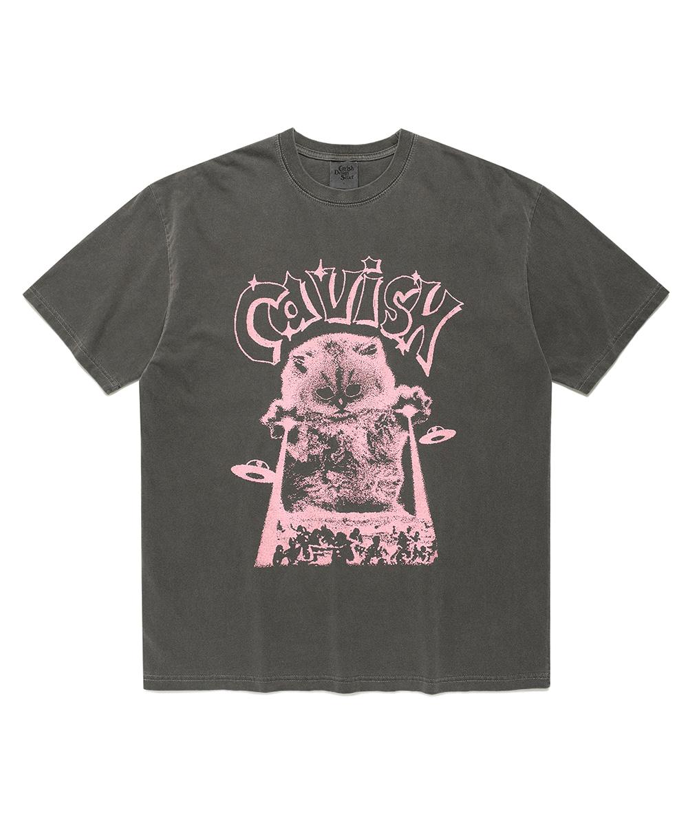 [5/16 예약배송] INVADER PIGMENT SS TEE[CHARCOAL]