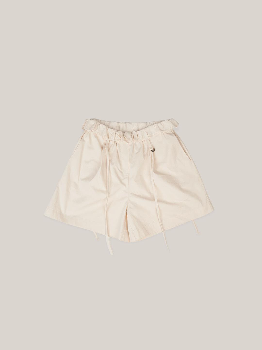 RUFFLE STRING PANTS  [ CREAM ]