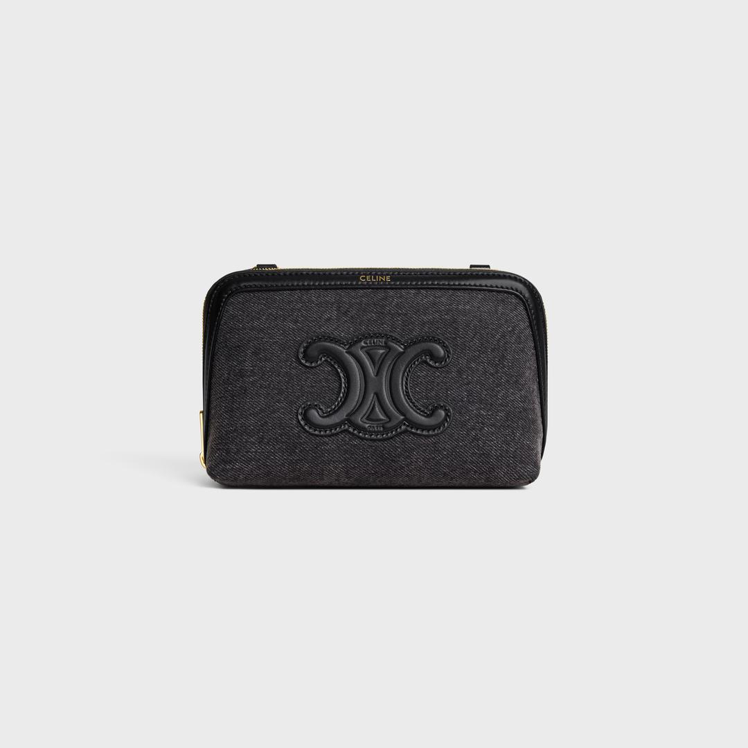 퀴르 트리옹프 체인 클러치 - 데님