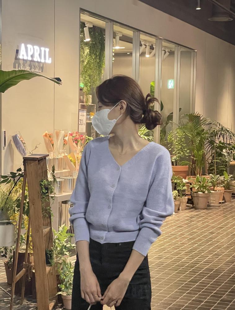 데이 여성 간절기 브이 트임 니트 가디건 가을 겨울 ( 6color )