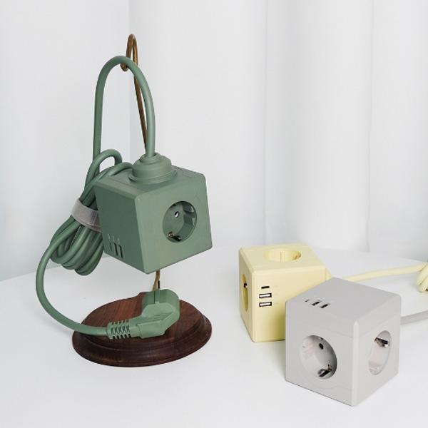 [무료배송] 큐브멀티탭 전선형3m MT03(3구+C타입+USB)