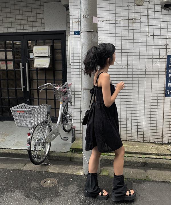 쥬르 백트임 레이어드 미니 원피스 (2color)