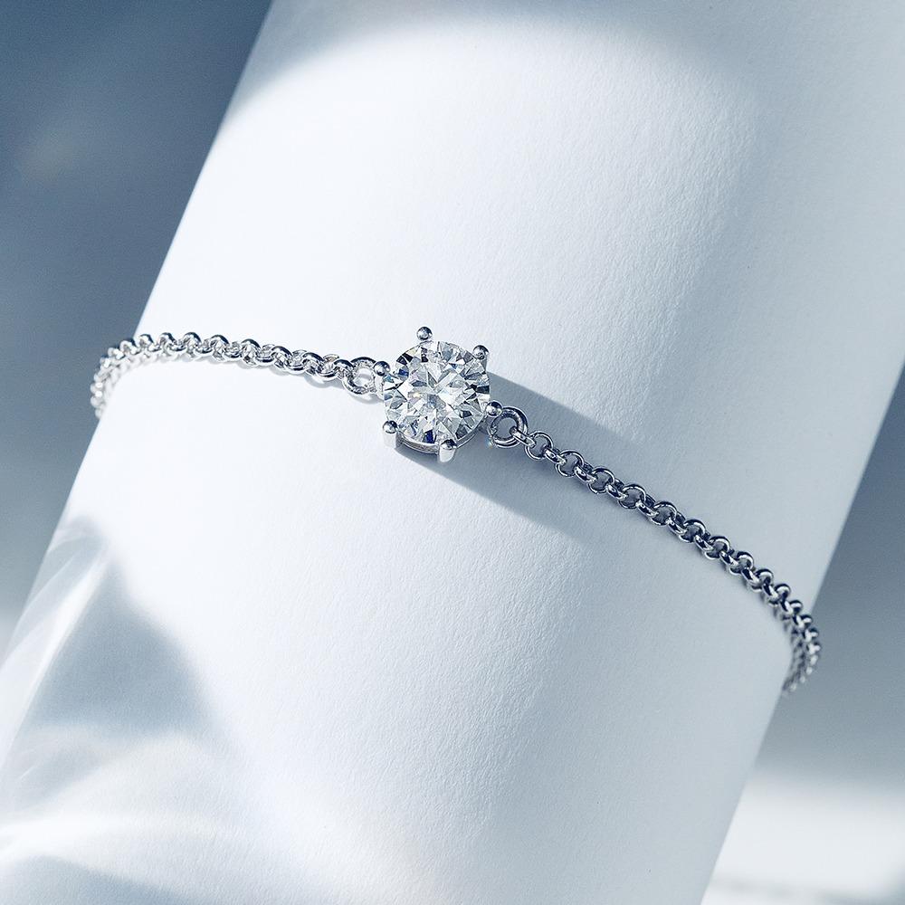 18kGF 시뮬럿다이아 1캐럿 데일리 모이사나이트 팔찌 실버925