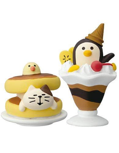 데꼴 2022 가든 카페 피규어 _ 핫케이크 고양이/펭귄 초코 파르페
