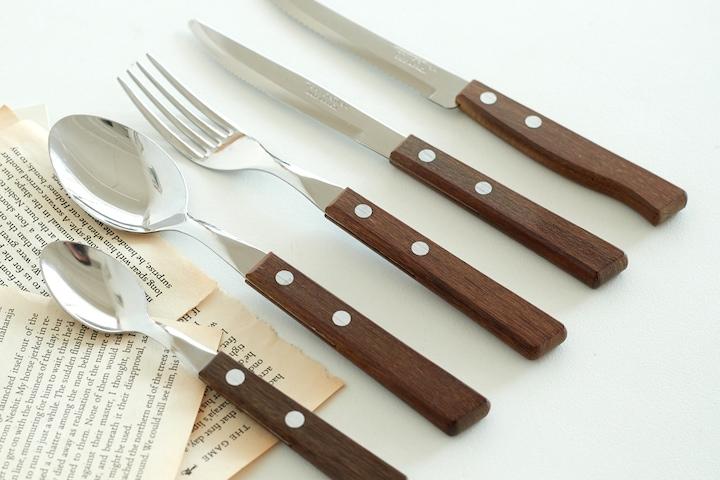 트라몬티나 우드핸들 커트러리 시리즈(카페 레스토랑/나들이/캠핑/소풍)