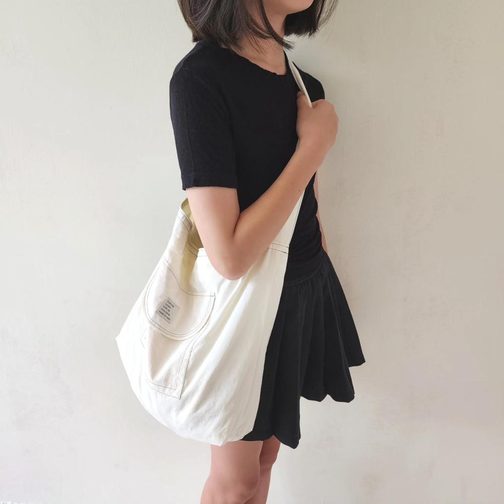 (소쏘가방) 포켓 스티치 숄더 크로스 백