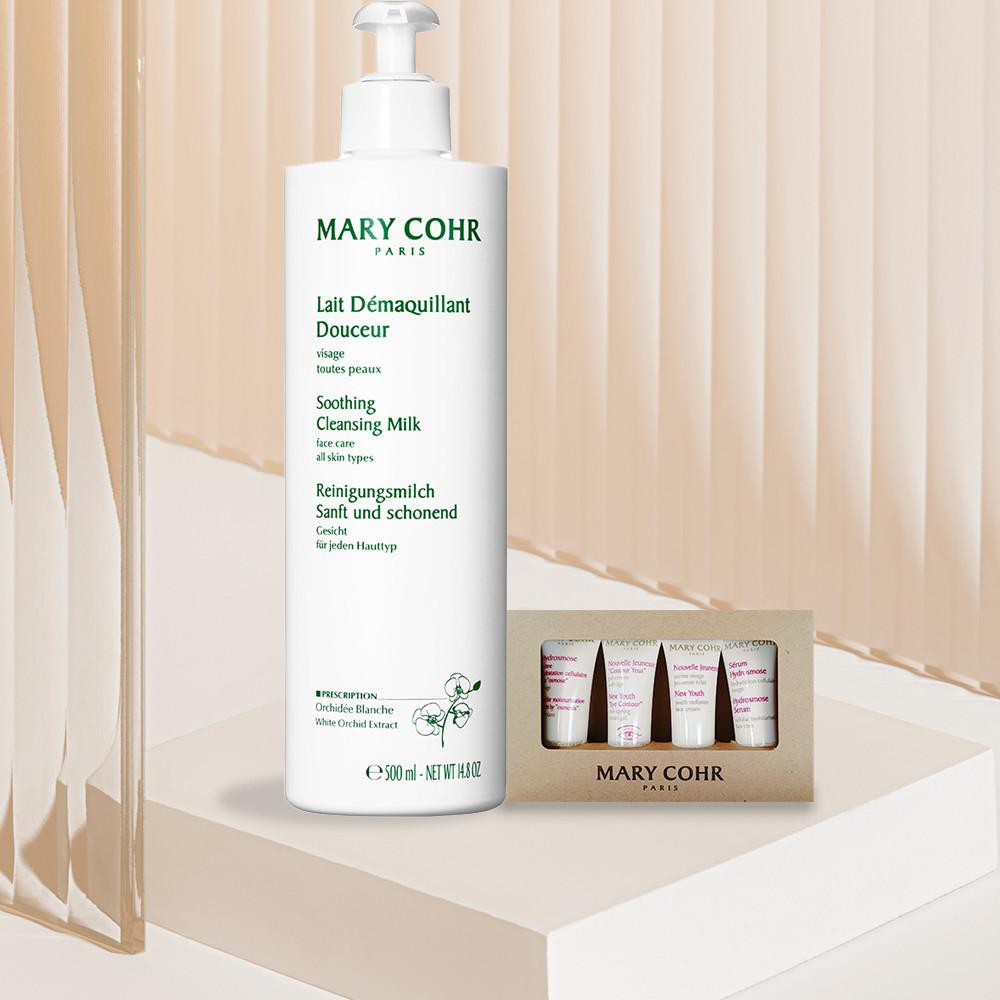 마리꼬 수딩 밀크 클렌저 500ml+샘플4종+물티슈32매입 좁쌀트러블진정 1차메이크업 클렌징밀크