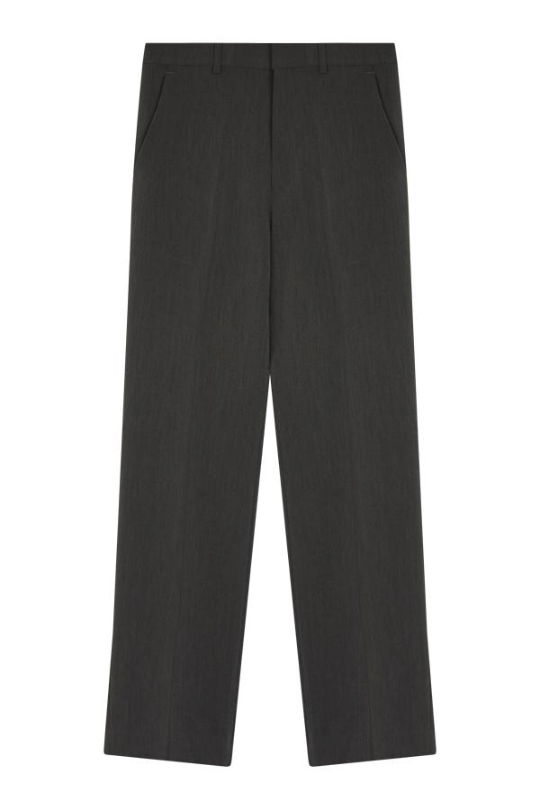 세미 와이드 슬랙스 차콜