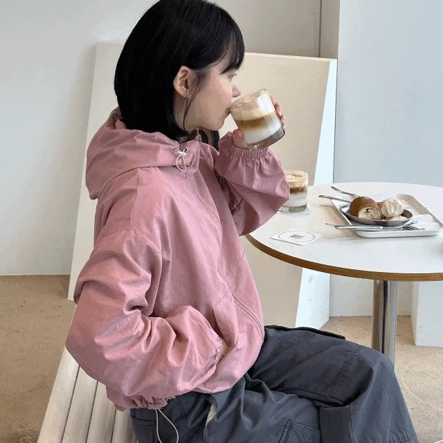 [❣️봄❣️/가벼워요🍂] 포뇨 스트링 후드 바람막이